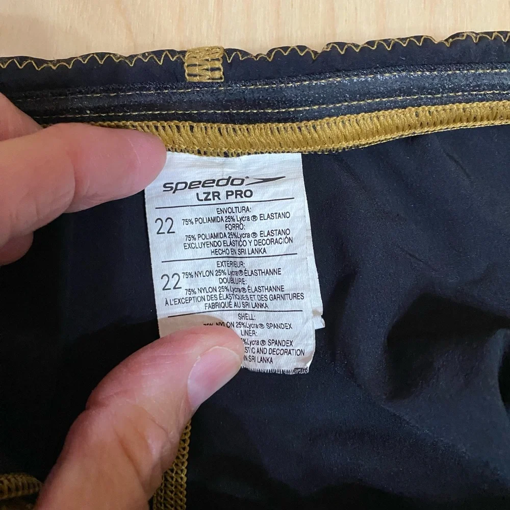 Speedo LZR Pro Black and Gold Swimwear jammer